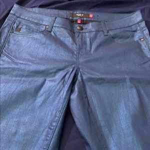 Torrid Blue coated denim skinny jeans